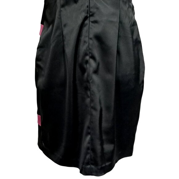 Betsy & Adam Dress Womens Hot Pink Black 90s Y2K Vintage Above Knee USA - Picture 8 of 10